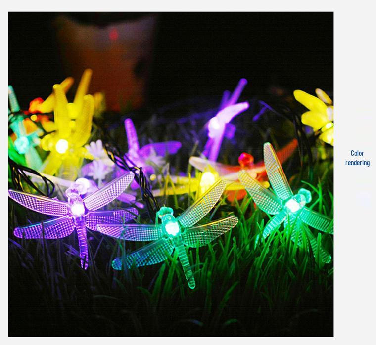 LED Dragonfly String Lights for Festive and Tree Decorations