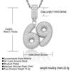 European & American Hip Hop Minimalist Bubble Font Number Pendant Necklace
