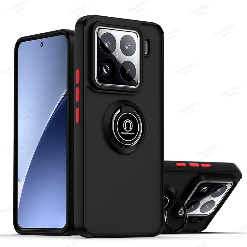 Matte Armor Magnetic Phone Case For Xiaomi 15 14T 14 13T 13 12T Pro 14 13 Ultra Ring Holder Cover For Xiaomi 13 12 11 Lite Funda