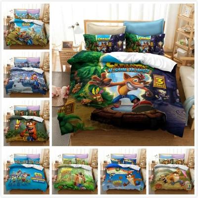 3D Geprint Crash Bandicoot Beddengoed Set Spel Cartoon Dekbedovertrek Dubbel Twin Vol Queen King Volwassenen Kinderen Beddengoed Dekbedovertrek