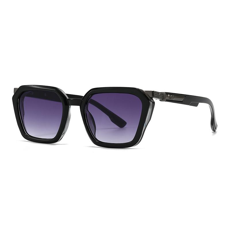 New Fashion Dark Black Trending Shades Outdoor Square High Quality Men Vintage Gradient Sunglasses Uv400 Women Sun Glasses