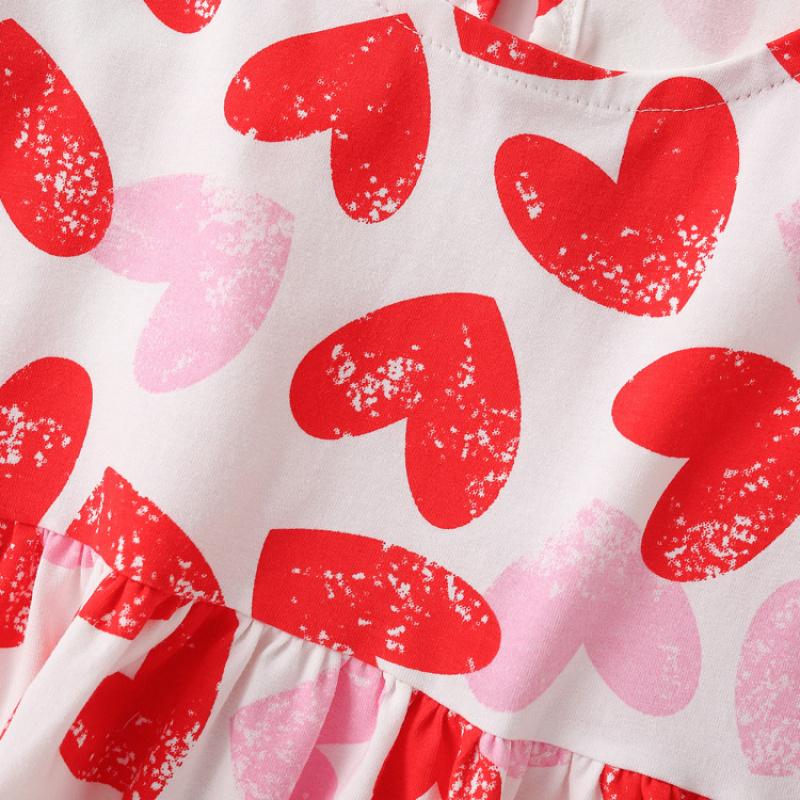 Girls' Summer Dress New Style Short-Sleeved Princess Dress With Print For Young Children