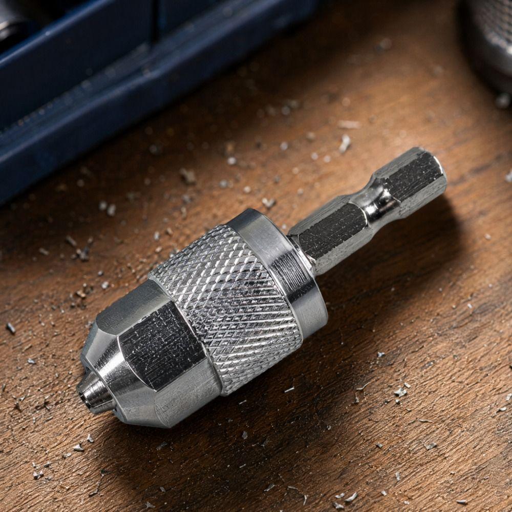 Three-jaw Drill Chuck Adapter Quickly Replace Hex Shank Connector Woodworking