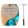 Kalimba Thumb Piano Whale 17‑Key Music Instrument with Sticker for Children Beginner