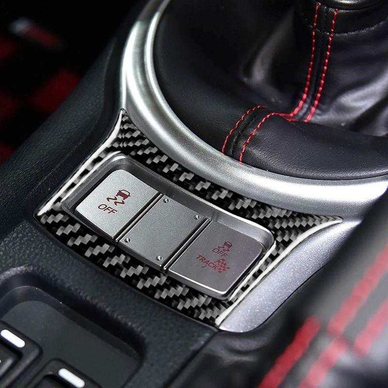 Real Carbon Fiber Car Accessories Center Console Gear Panel Cover Soft Sticker For Subaru BRZ Toyota 86 GT86 2017 2018