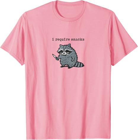 I Need Some Snacks Wear The Raccoonpatterned Tshirt Cute Animal Print 21stcentury Style Tshirt