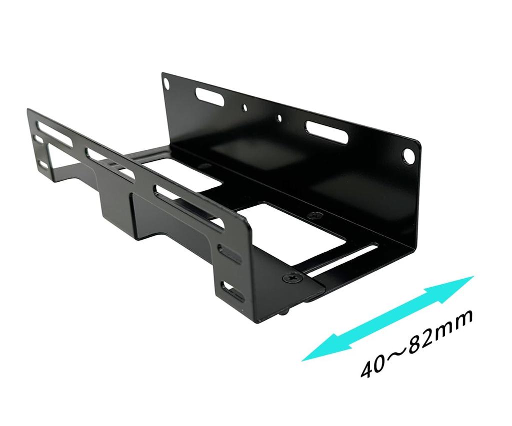 Nagao Seisakusho NB-VESAHOLD200CL Clamp-Style Storage Holder, VESA Compatible, 2-Way, for HDD, PC, and Cable Taps, Rear Storage Holder, 200mm