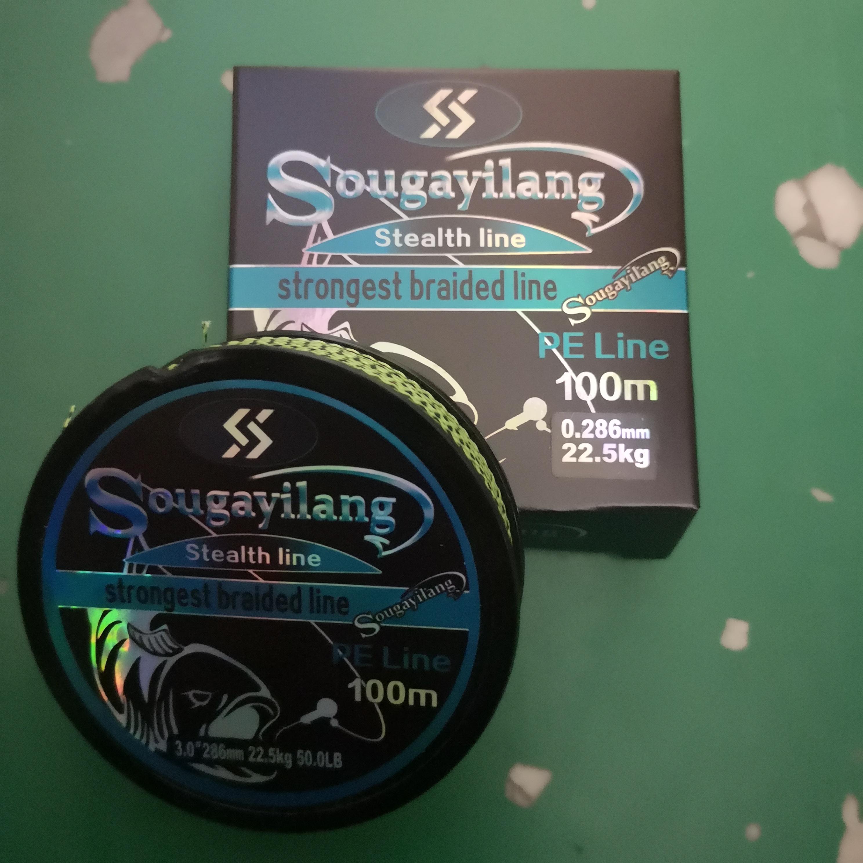 

Плетеная леска 100 м, высокое качество, 4 стойки, 12-40 фунтов, гладкая плетеная монофильная леска 0.286mm зелёный