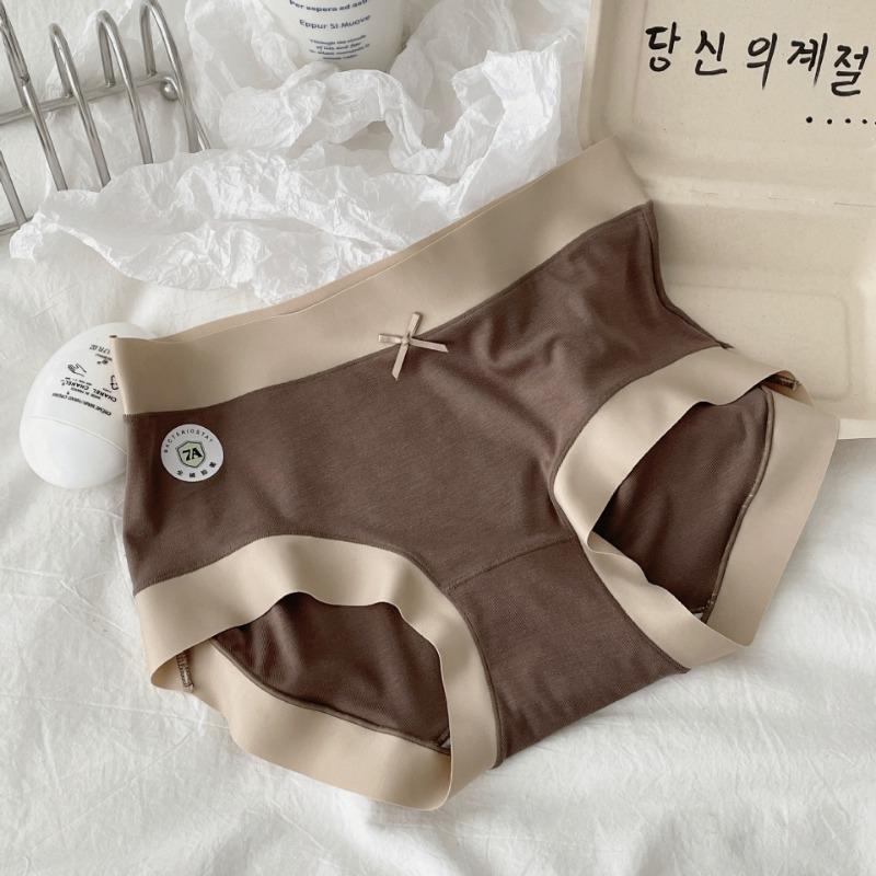 Comfortable A-class Lycra cotton full pants 7A antibacterial mid waist underwear made of pure cotton with seamless crotch women's triangle Panties