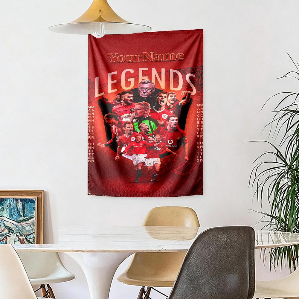 Manchester Custom Your Name Wall Decor Tapestry Art For Pet Memorial Birthdaywedding Party Backdrop Family Gift