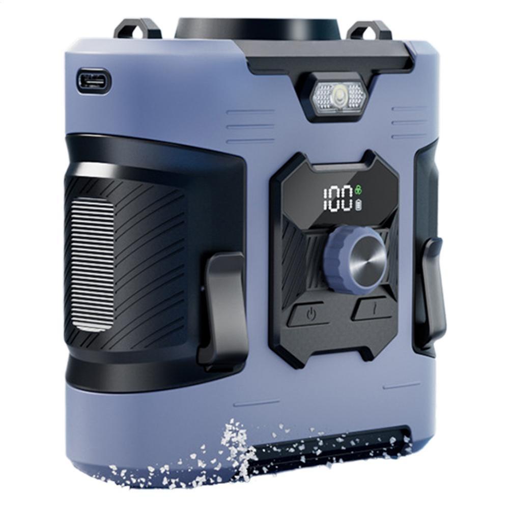 

Поясной вентилятор для охлаждения 8000 мАч Персональный охлаждающий вентилятор Мини-электрический вентилятор Охлаждающие гаджеты серый