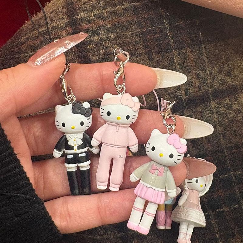 Long Legged s Phone Chain s Long Leg Hellokitty Cartoon Keyring Creative Bag Pendant Keychain on The Phone Gift