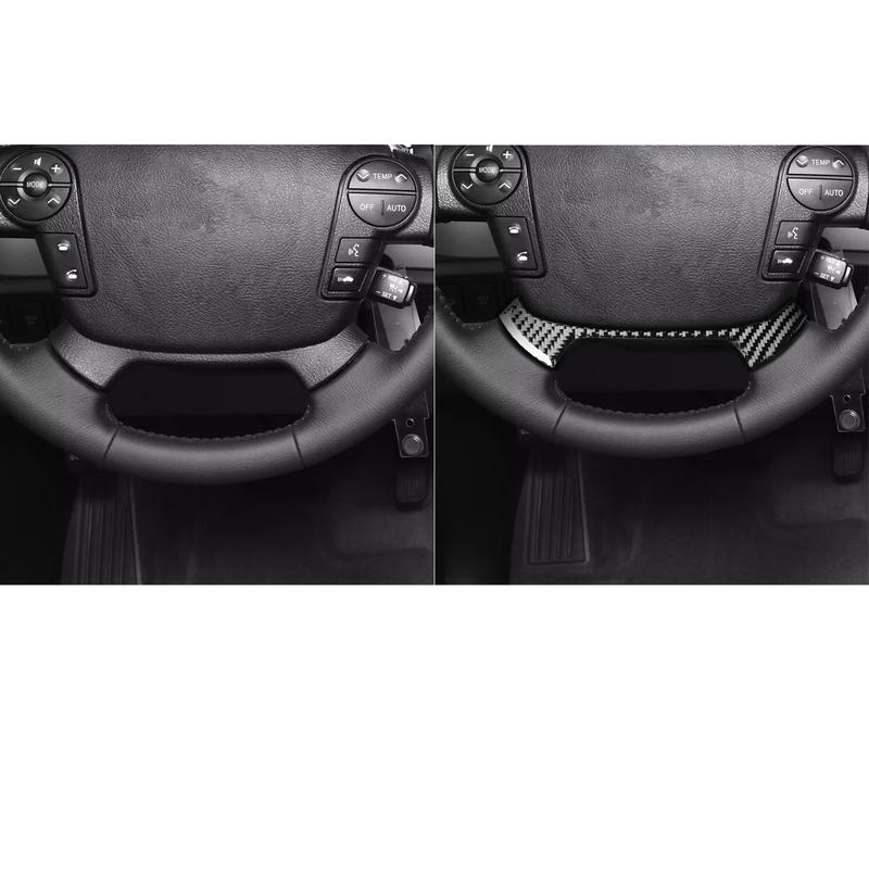 Carbon Fiber Car Accessories Driver Wheel Panel Modified Interior Trim Cover Soft Sticker For Toyota Tundra Sequoia 2007-2013