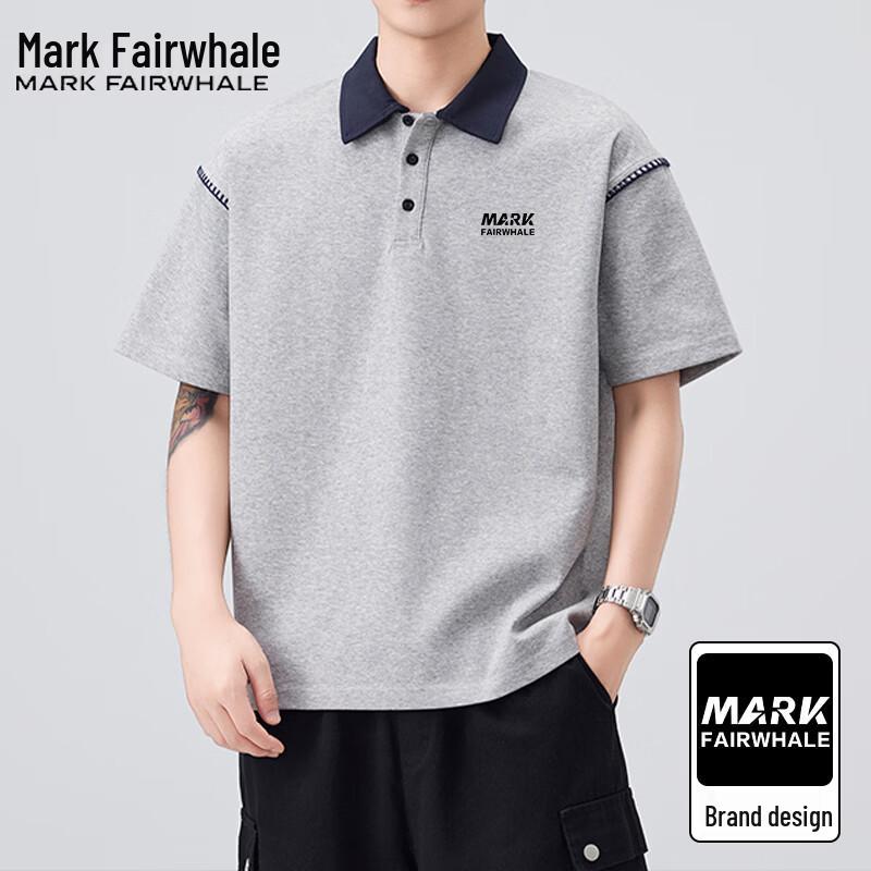 Mark Fairwhale Men s Summer Color-Block Breathable Polo Shirt XL