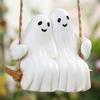 Halloween Swing Ornament Resin Ghost Decor Outdoor Hanging Decorations for Home Party Garden Halloween Decoration