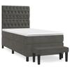 3137990 vidaXL Lit à sommier tapissier et matelas Gris foncé 80x200 cm Velours