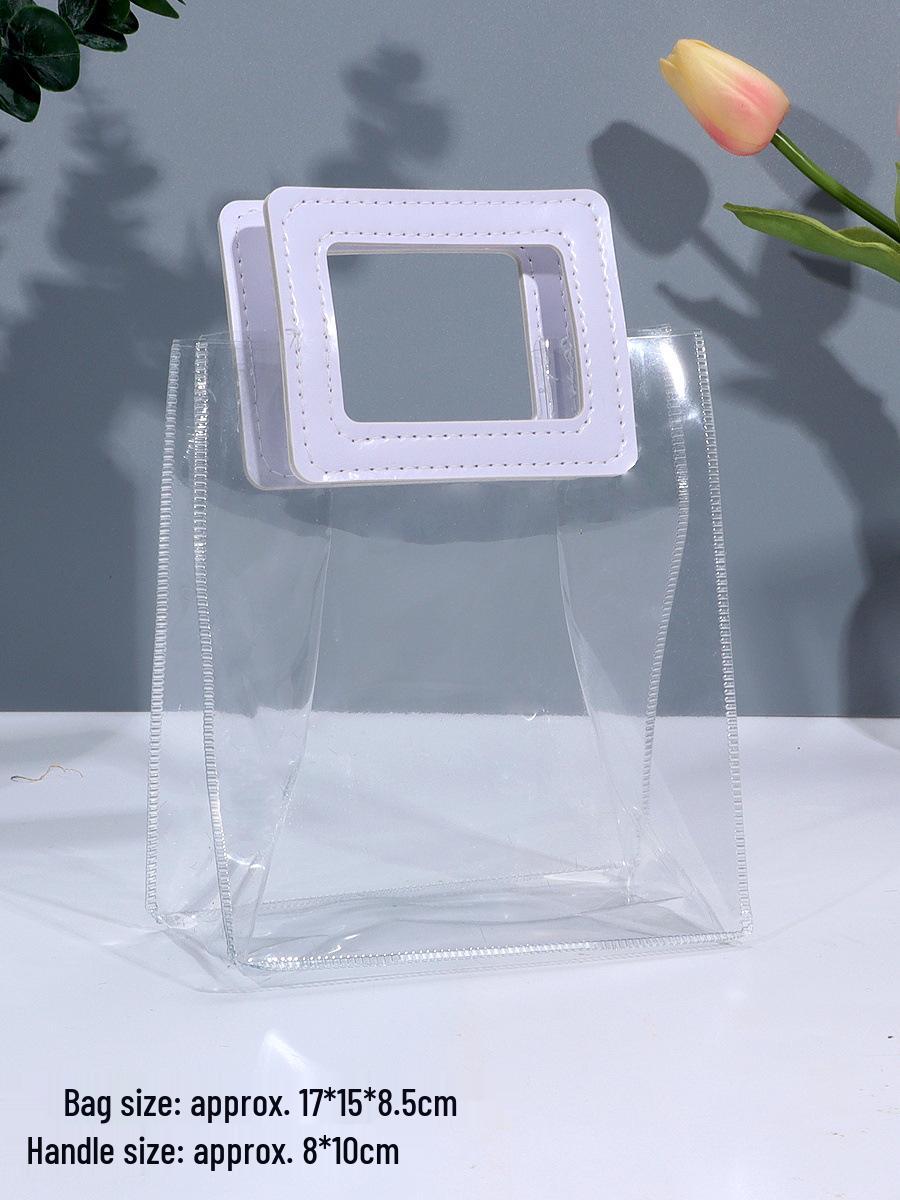 

Сумка-тоут для детской живописи из ПВХ ручной работы, набор для DIY - прозрачная холщовая сумка