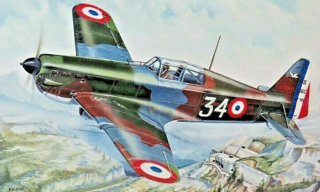 SEMAR 1/72 Scale French Morane-Saulnier MS406 Fighter Plane Plastic Model Kit SME72849