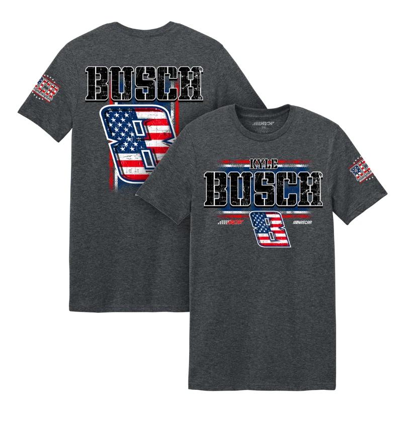 Мужская футболка Kyle Busch #8 RWB Nascar Racing Graphic T-Shirt Lifestyle Новая XS