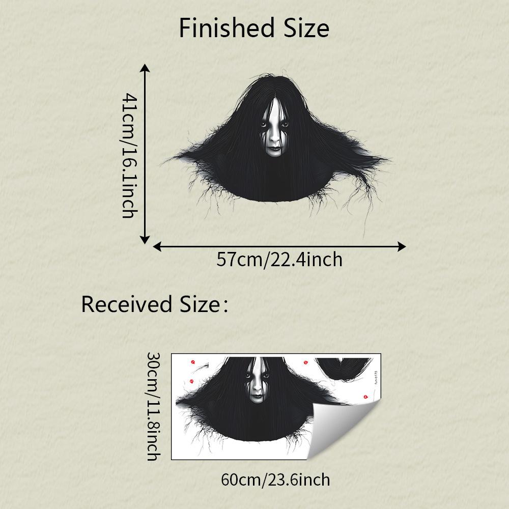 

Хэллоуин Ужас Голова Женского Призрака Спальня Гостиная Пол Атмосфера Декоративные Наклейки