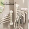 Suction Cup Rotating Towel Rack Without Drilling Required Space Saving Double Rack for Bathroom or Kitchen Hanging
