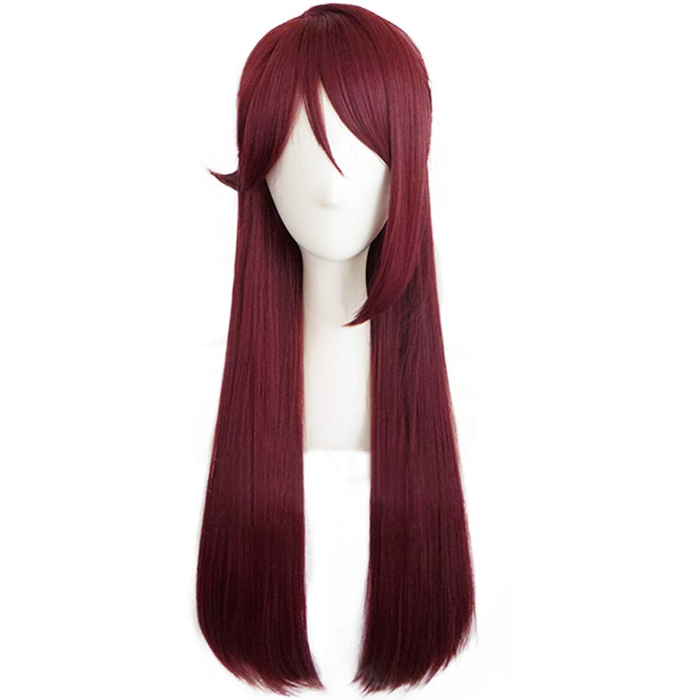 

косплей идеально подходит для и костюмы 2 бонусных предмета Термостойкий парик, красный, длинный, прямой, вечеринки, мероприятия, +