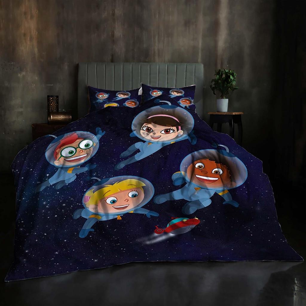 Christmas Gift 3-Piece Little Einsteins Duvet Cover Bedding Set,Queen Size, Includes Quilt Cover, Pillowcases, Machine Washable.