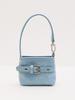 VVV Buckle Mini Hobo Tote Bag Keychain _ Cloud Blue