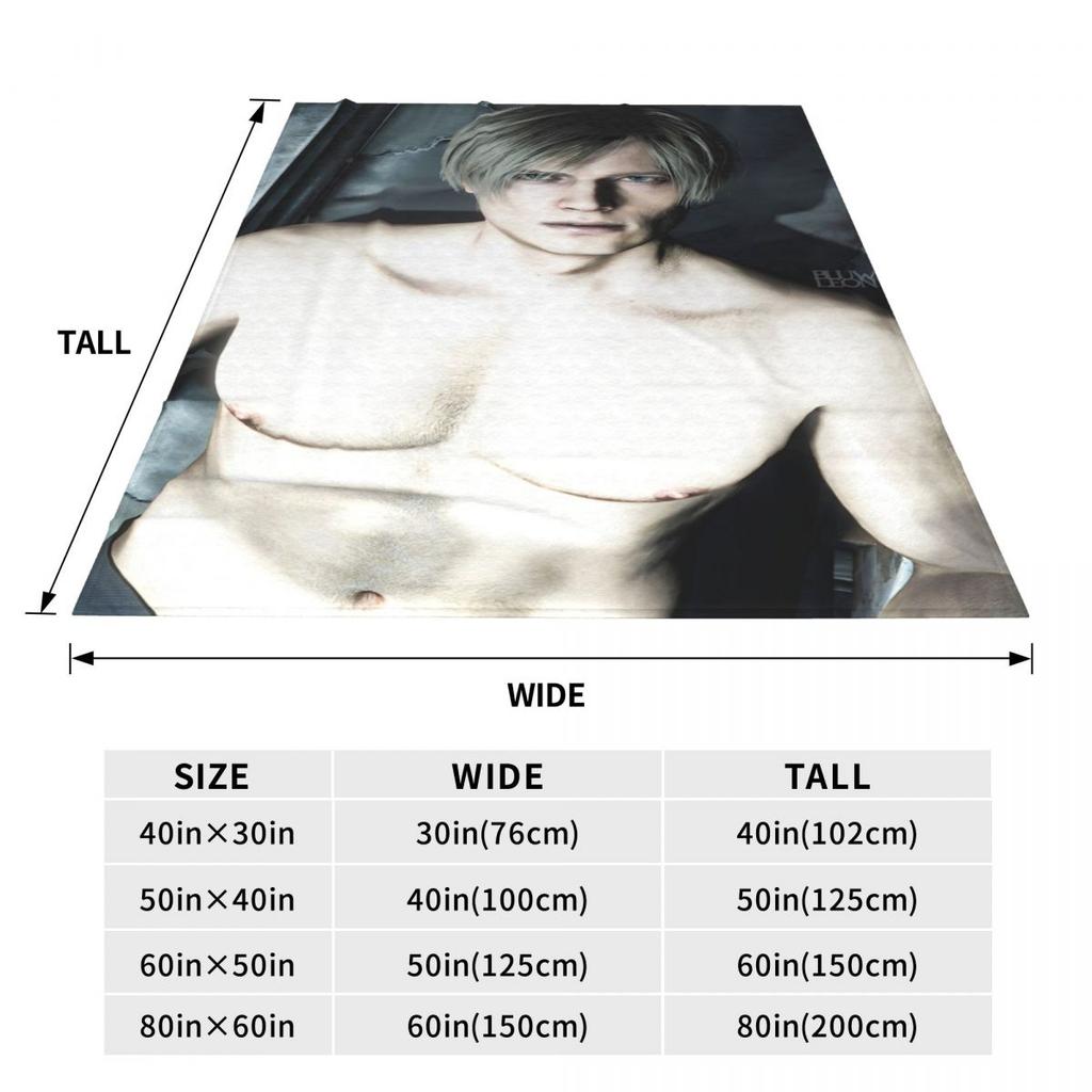 L-Leon Kennedy Game Blanket Coral Fleece Plush Relax Super Soft Throw Blanket for Sofa Quilt