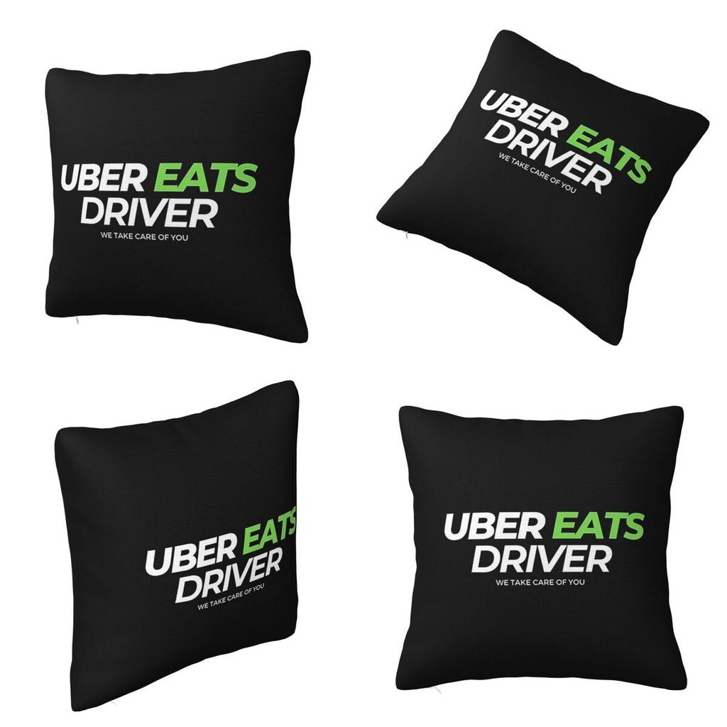 Uber Eats Driver Logo Food Delivery Driver Square Pillowcase Cushion Cover Pillow Case Throw Pillow Cover for Home Bedroom Car