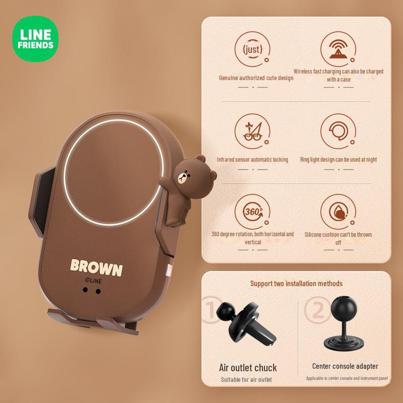 LF Magnetic Wireless Car Charger and Phone Holder with Air Vent Mount