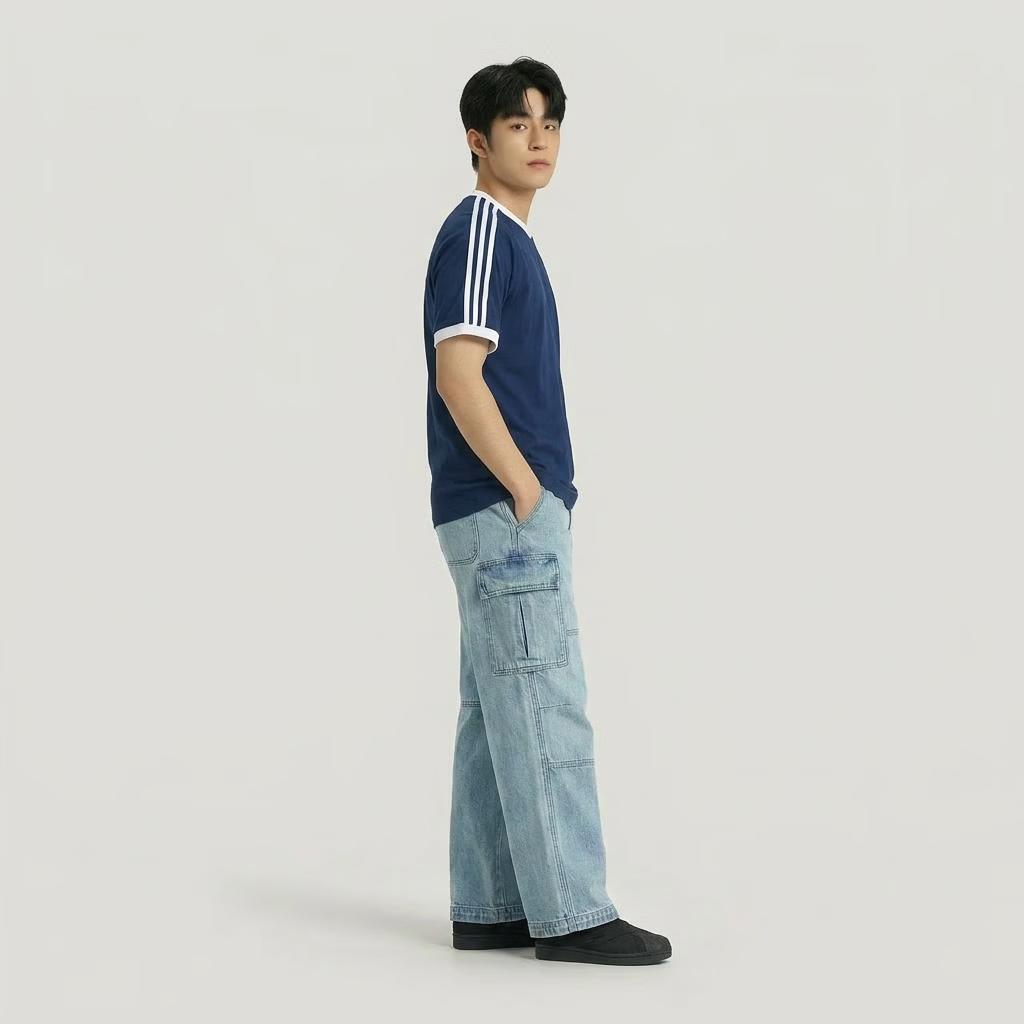 adidas Camiseta Masculina Originals 3S TEE Manga Curta
