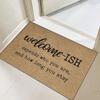 Imitation Coconut Fiber Non-Slip Doormat - Cuttable for Outdoor/Bathroom Use