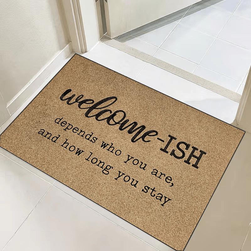 Imitation Coconut Fiber Non-Slip Doormat - Cuttable for Outdoor/Bathroom Use