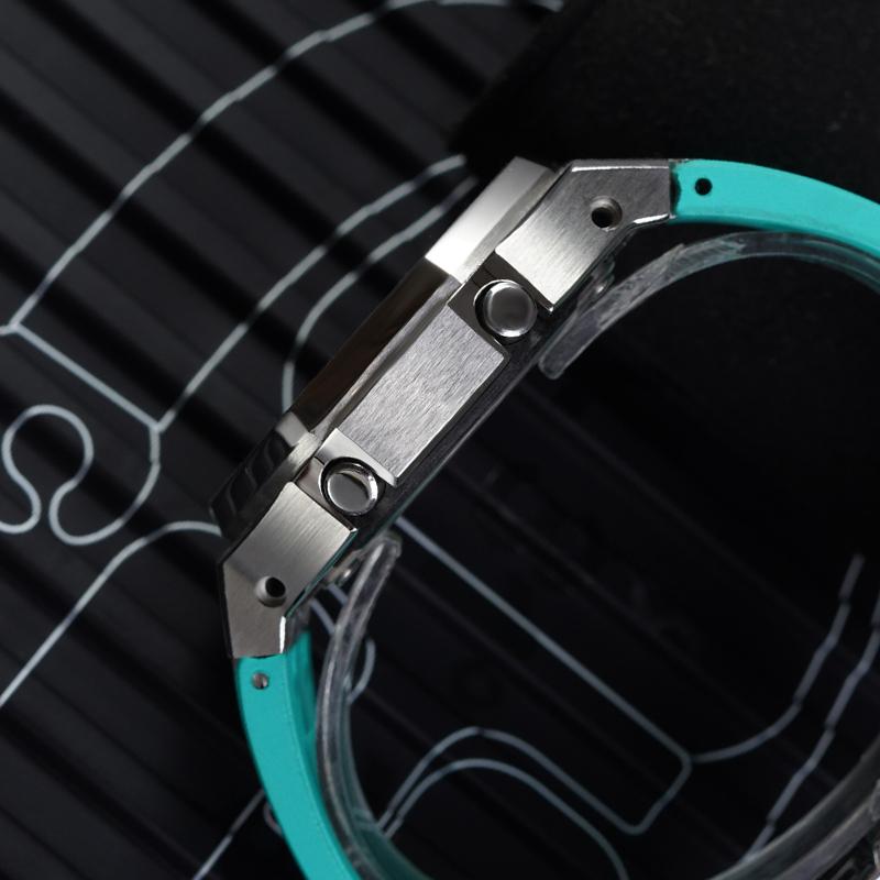 Casio Customized Watch Modified Series Ice Green Firefly Waterproof Quartz Men and Women Same Style Black Dial GA-2100-1A1