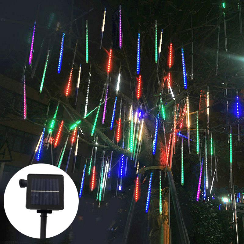 

Solar LED Street Lights Meteor Shower Rain Lights Raindrop Lamp For Outdoor Yard Party Garden Eave Decoration Holiday Lighting Solar-30CM-8Tubes