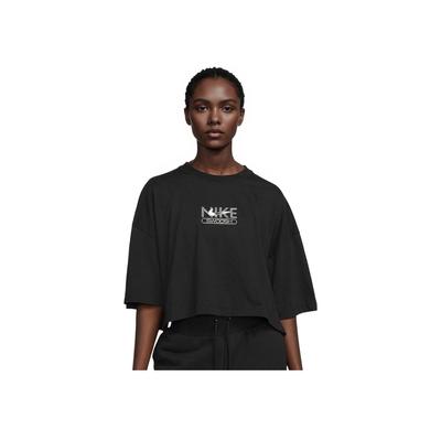 Tricou cu mânecă scurtă, lejer, respirabil, imprimeu cu sigla cu litere, Topuri pentru femei, negru DR5625-010