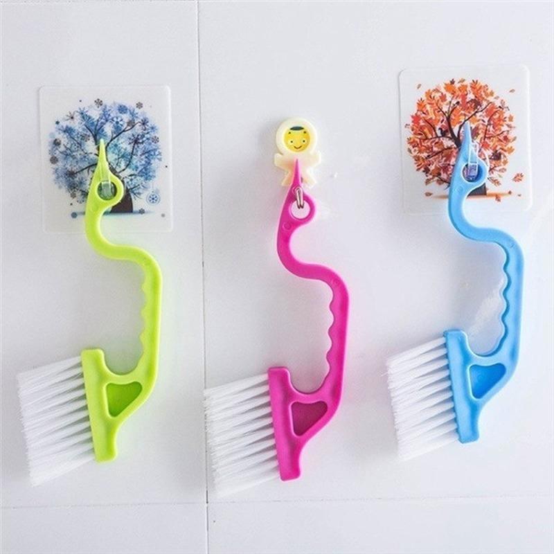 Cleangor Spazzola Per Pulizia Fessure - Set 6 Pezzi In Plastica E Acciaio Inox Con Manico Ergonomico Per Bagno Cucina WC