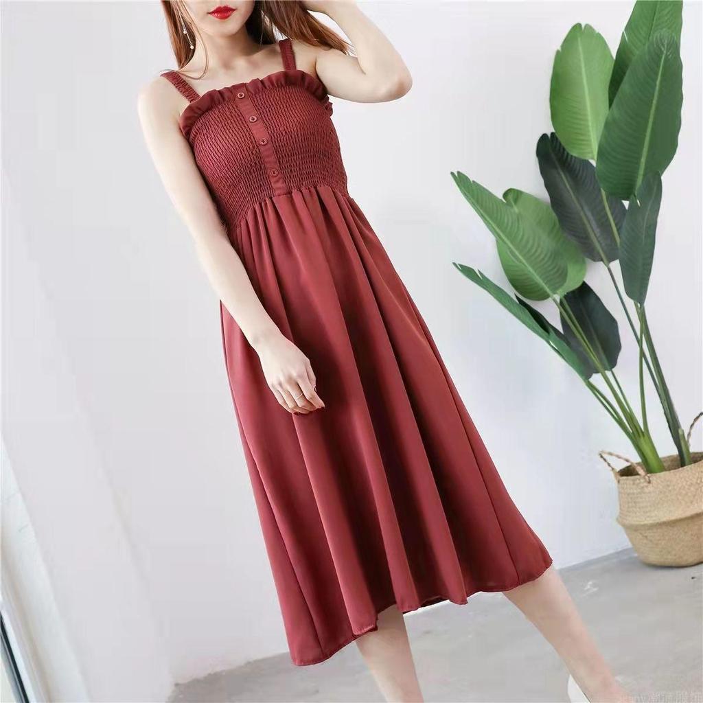 2026 Women's Plus Size Slimming Fairy Camisole Slip Dress with Pleated Hem for Summer