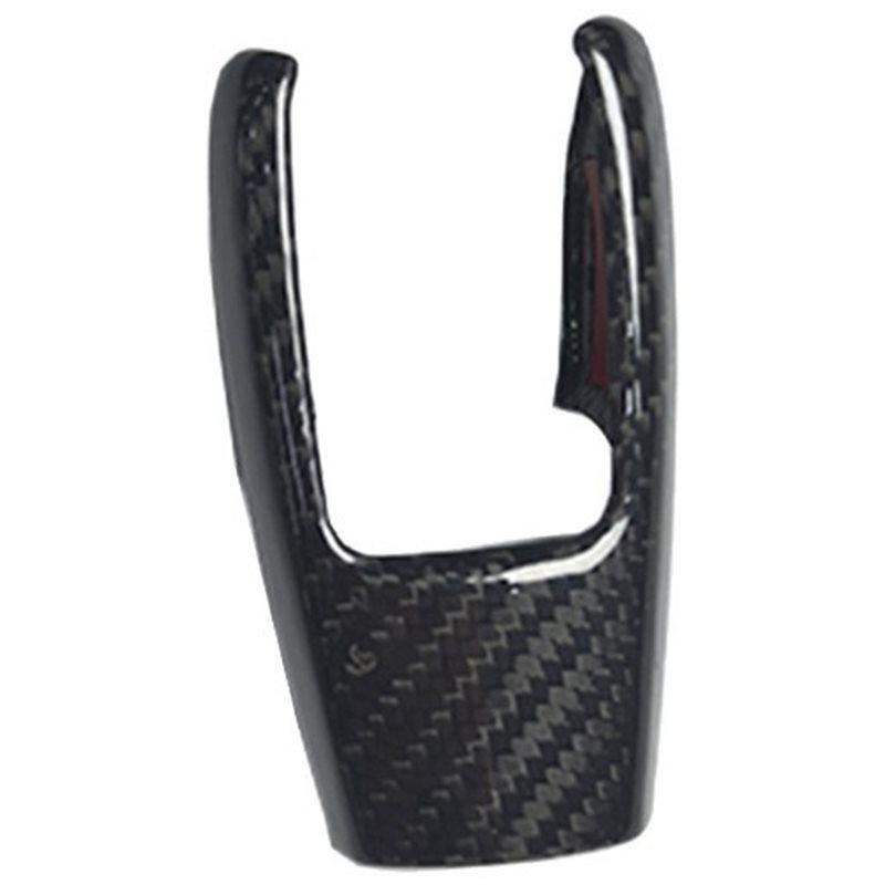 Real Carbon Fiber Car Console Gear Knob Cover For Subaru Forester 2016- Car Trim Cover Parts Carbon Fiber Pattern