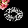 Oval Circle Scallop Frame Cutting Dies DIY Scrapbook Emboss Paper Cards