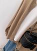 2025 Autumn/Winter Women's Wool Round Neck Knit Cardigan - Elegant Loose Sweater Coat