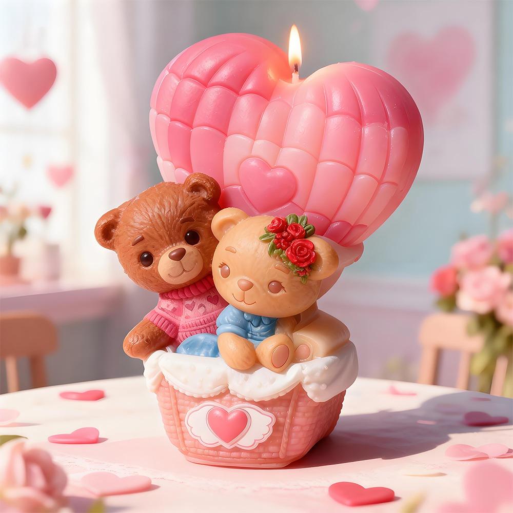 Valentine'S Day Mold Silicone Cupid Bear Mold Aromatherapy Mold Easy Demolding For Crafting Enthusiasts Desktop Decoration