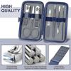 Manicure Set, 7 In 1 Professional Manicure Set Women Men Nail Care Tools, Professional Stainless Steel Nail Clipper Kit With Travel Leather Groomi PXC