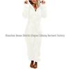 2025 European & American Autumn/Winter Women's Fleece-Lined Fur Jumpsuit Pajamas, Hooded, Available in 17 Colors