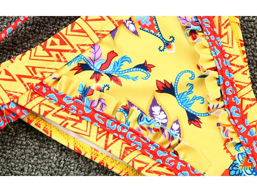 2024 Women's Sexy Patchwork Backless Bandage Bikini Swimsuit