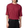 Solid Color Round Neck Loose Fit Five-Quarter Sleeve T-Shirt Men Tops 482295-17