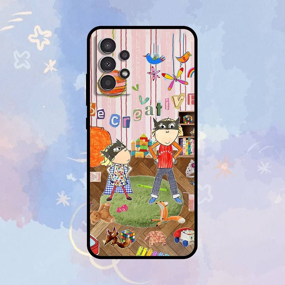 

AAA C-Charlie and L-Lola Phone Case For Samsung Galaxy A73,A72,A71,A70,A53,A52,A51,Others Soft Black Cover Samsung a70