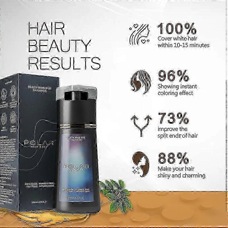 25-26 Hair Dye Shampoo, Instant Hair Color Shampoo for Gray Hair Coverage Suitable for Women & Men 200ml