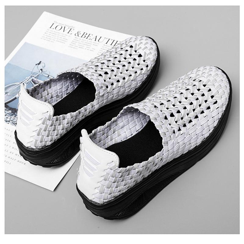 Светящиеся плетеные туфли Ленивые туфли Модные и трендовые женские туфли на толстой — фото 18